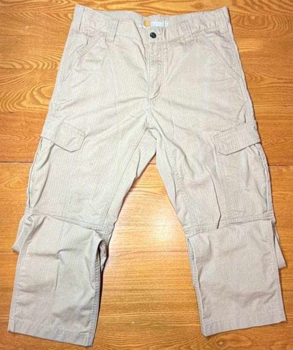 Carhartt Force Tappan Relaxed Fit Cargo Ripstop Pants Tan Size 33x34
